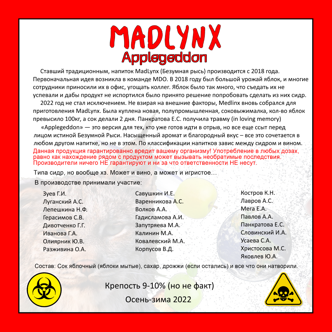 MadLynx 2022 back